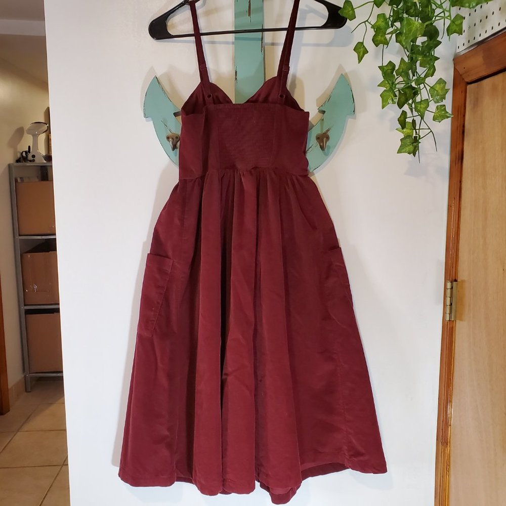 SOLD! Urban Outfitters Maroon Button Down Midi - Picture 5 of 8
